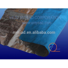 Blue PE woven foil insulation/Woven Aluminum Foil Insulation With Blue Coating